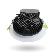 Đèn LED âm trần 10W Diamond Kingled DDL-10SS-T120-DM-CV viền vàng mặt cong lỗ khoét 90mm ánh sáng đổi màu