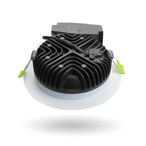Đèn LED âm trần 10W Diamond Kingled DDL-10SS-T120-DM-CV viền vàng mặt cong lỗ khoét 90mm ánh sáng đổi màu